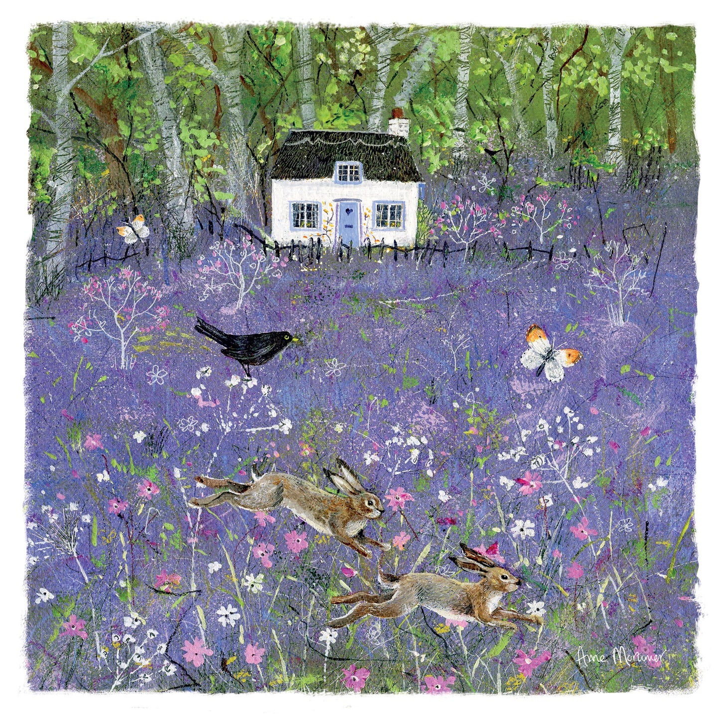 Country Lanes Card - Forest Hares
