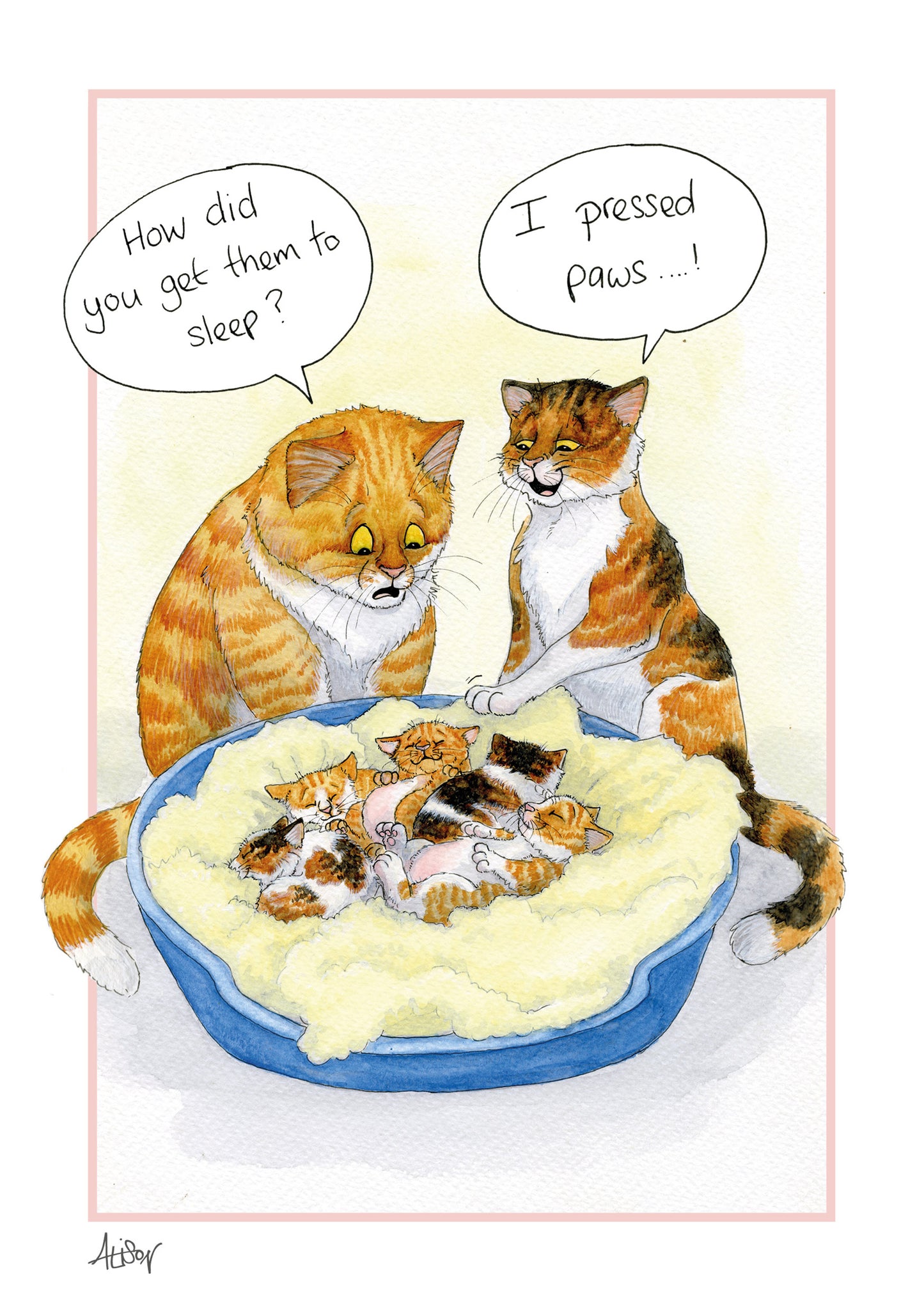 Alison's Animals Card - I Pressed Paws