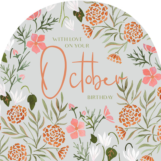 Birthday Blooms Card - October