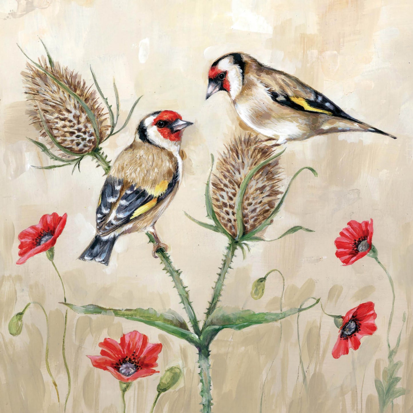 Wild Friends Card - Goldfinches