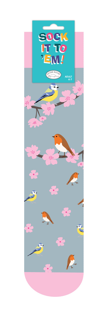 Socks - Birds & Blossom (1 Pair)