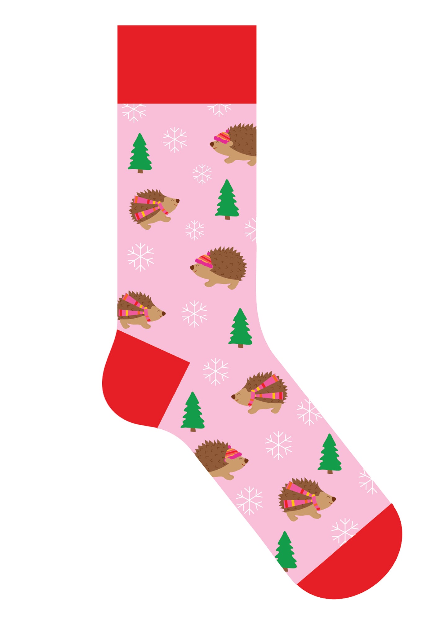 Socks - Festive Hedgehogs (1 Pair)