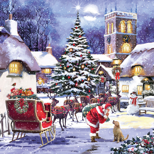 Charity Christmas 10 Card Pack - Meeting Santa