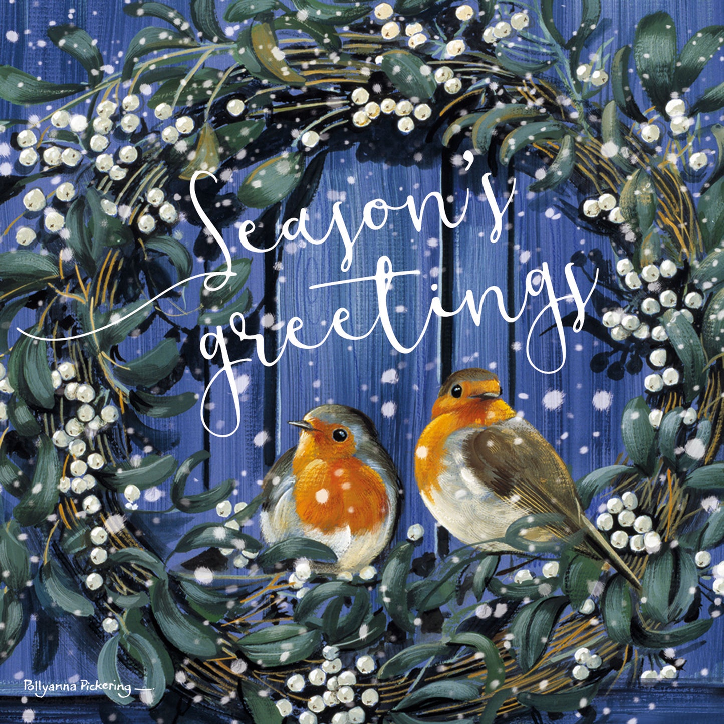 Charity Christmas 10 Card Pack - Robin Wreath