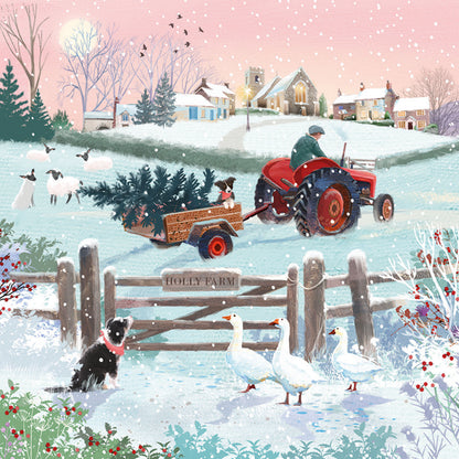 Luxury Charity Christmas Card Twin Pack (10 Cards) - Christmas on the Farm