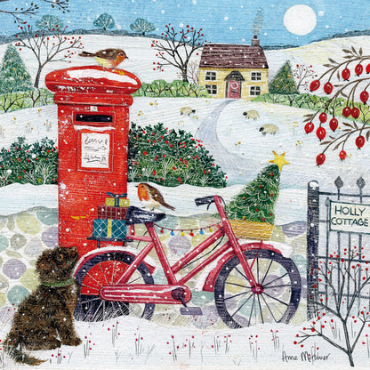 Luxury Charity Christmas Card Twin Pack (10 Cards) - Posting Time