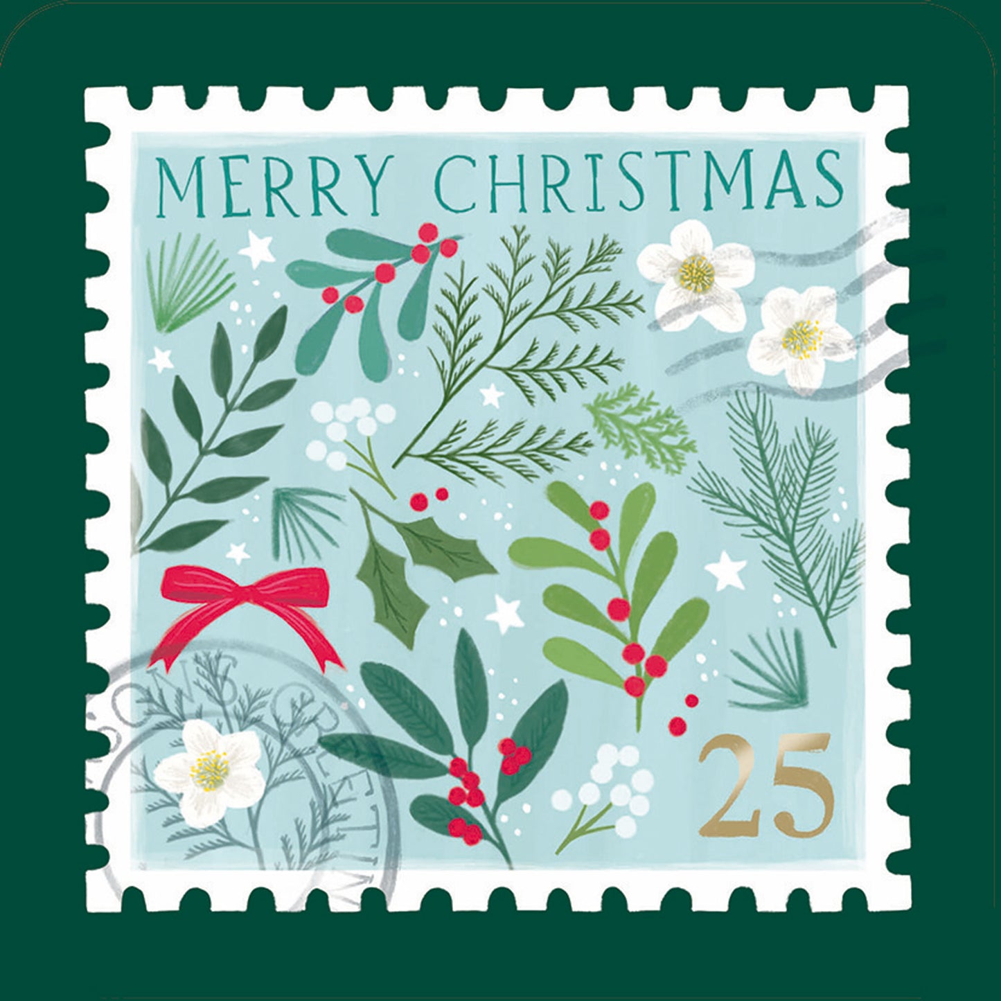 Luxury Charity Christmas 10 Card Pack - Christmas Stamps