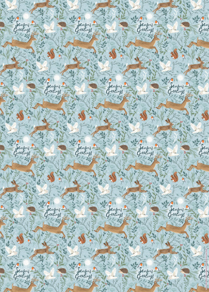 Christmas Wrap & Tags - Wildlife & Foliage (10 Sheets & 10 Tags)