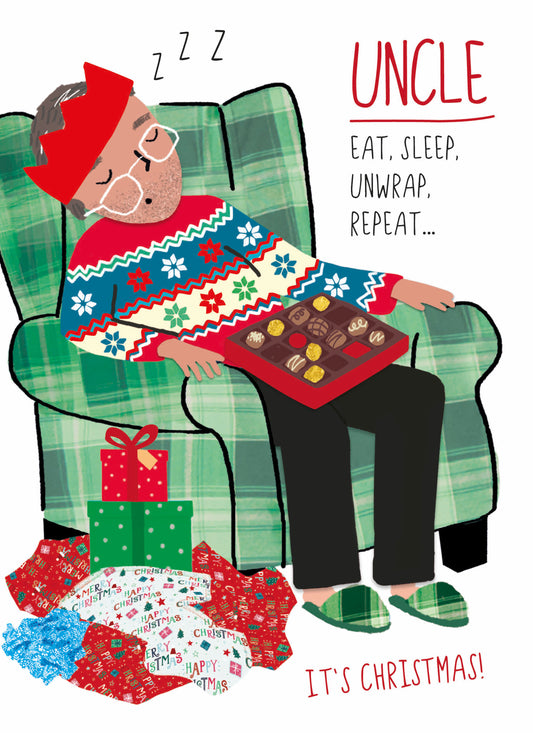Christmas Card (Single) -  Uncle - Armchair