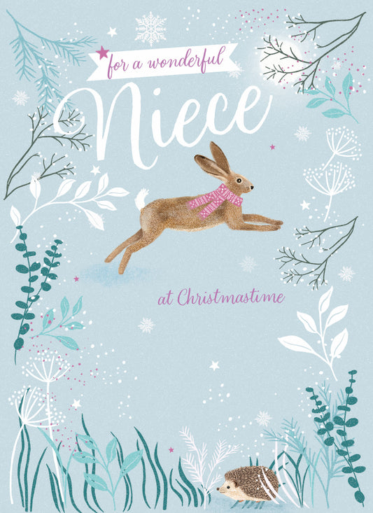 Christmas Card (Single) -  Niece - Bunny