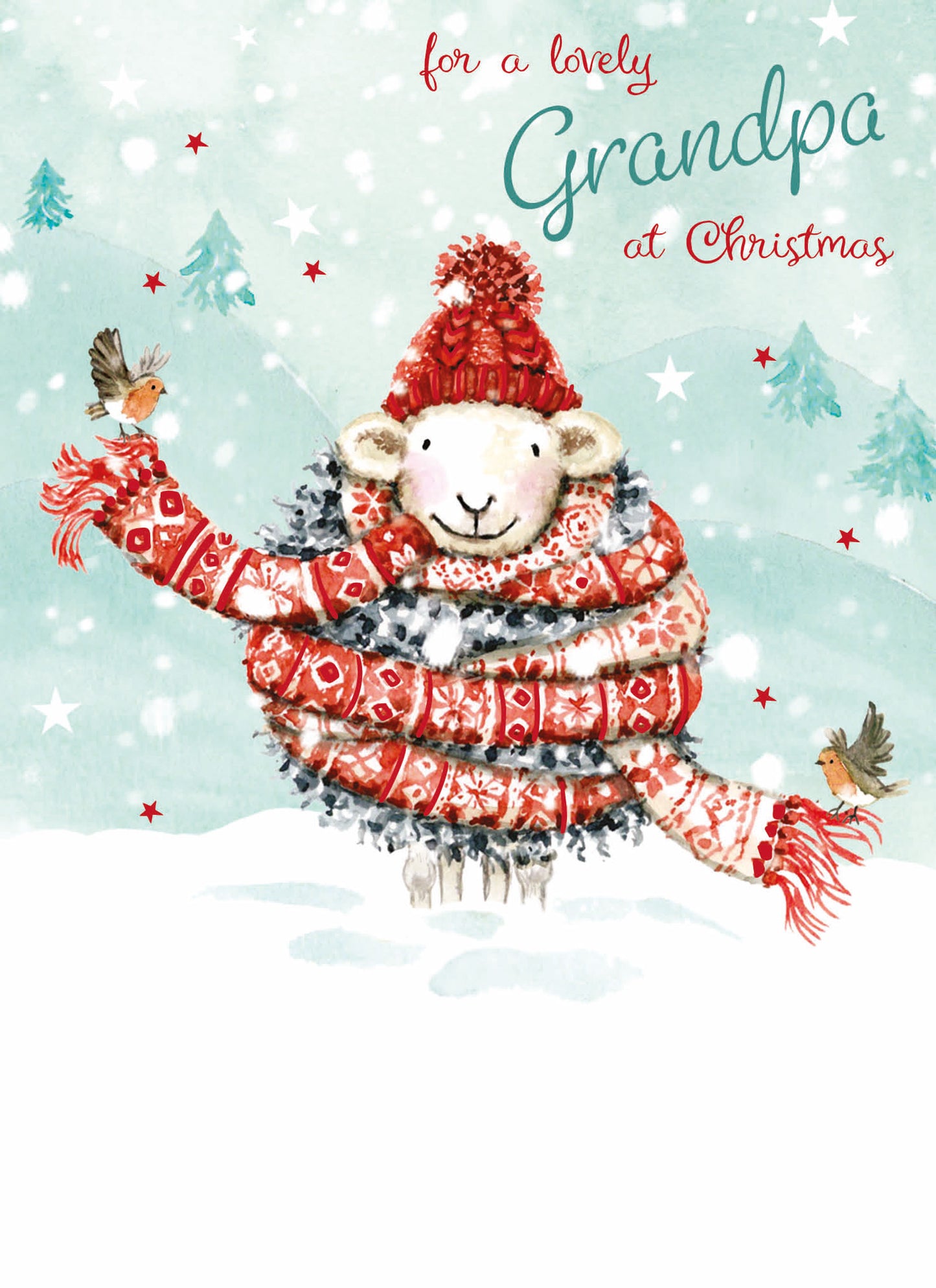 Christmas Card (Single) -  Grandpa - Sheep