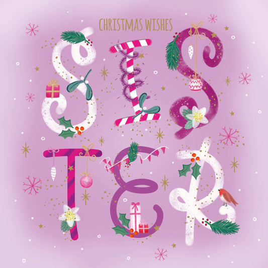 Christmas Card (Single) -  Sister - Text