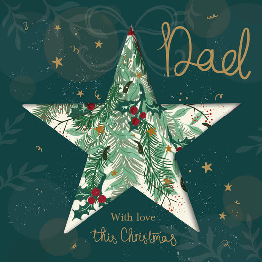 Christmas Card (Single) -  Dad - Star