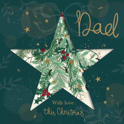 Christmas Card (Single) -  Dad - Star