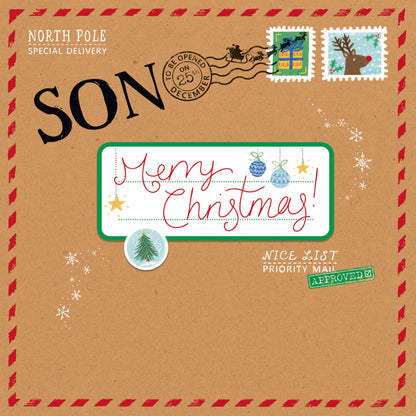 Christmas Card (Single) -  Son - Envelope