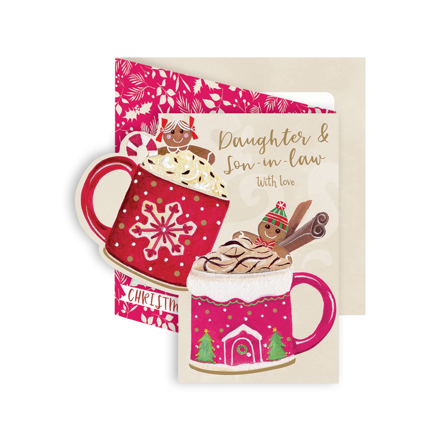 Christmas Card (Single) -  Daughter & Sil - Hot Chocolate Mugs