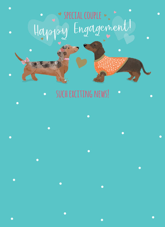 Engagement Card - Sausage Dogs