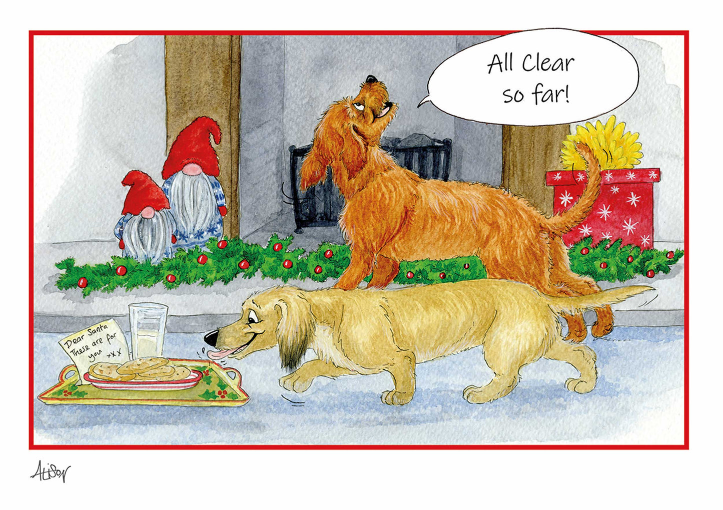 Alison's Animals Christmas Card - All Clear