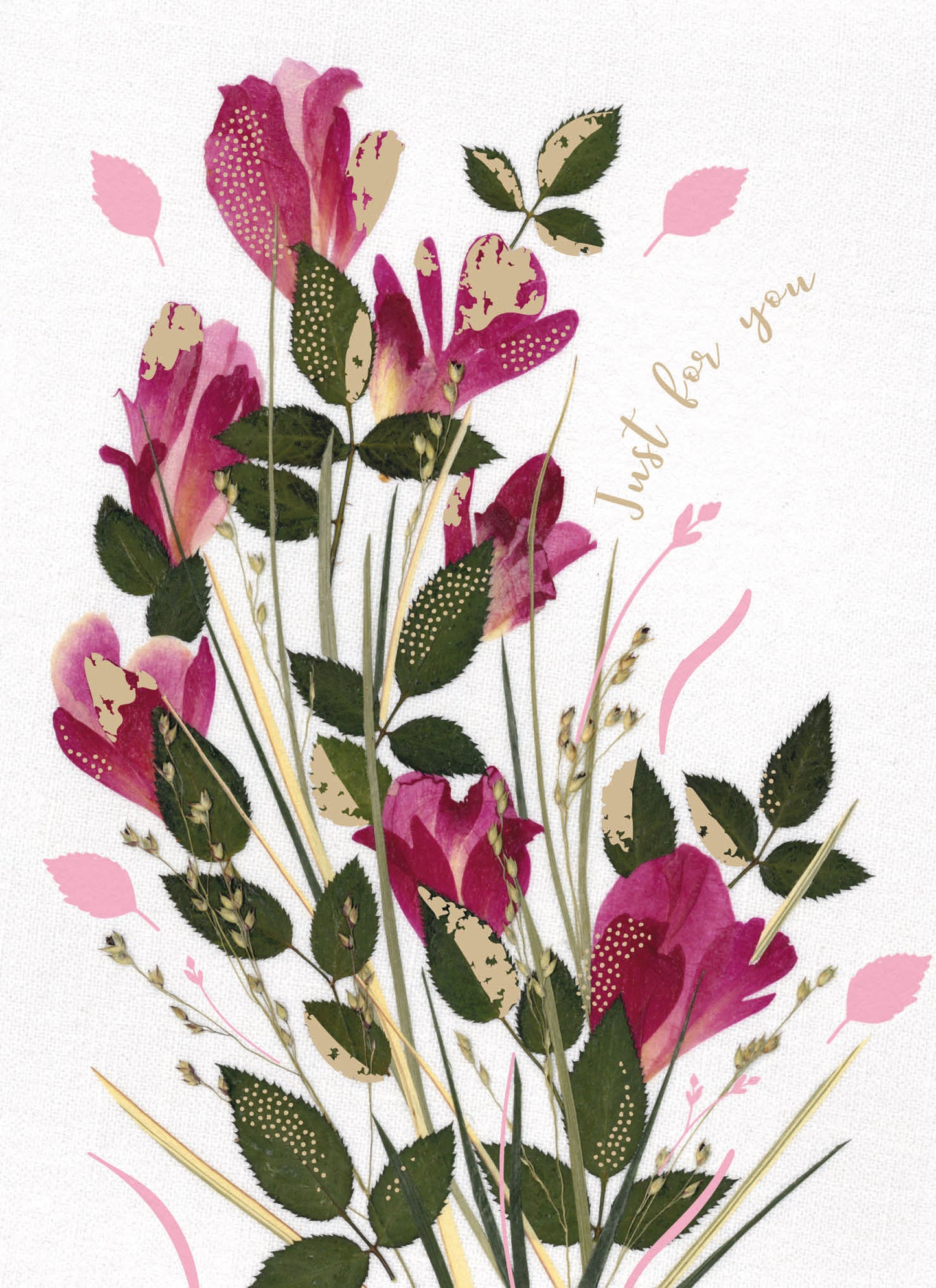 Flower Press Card - Petals & Grasses