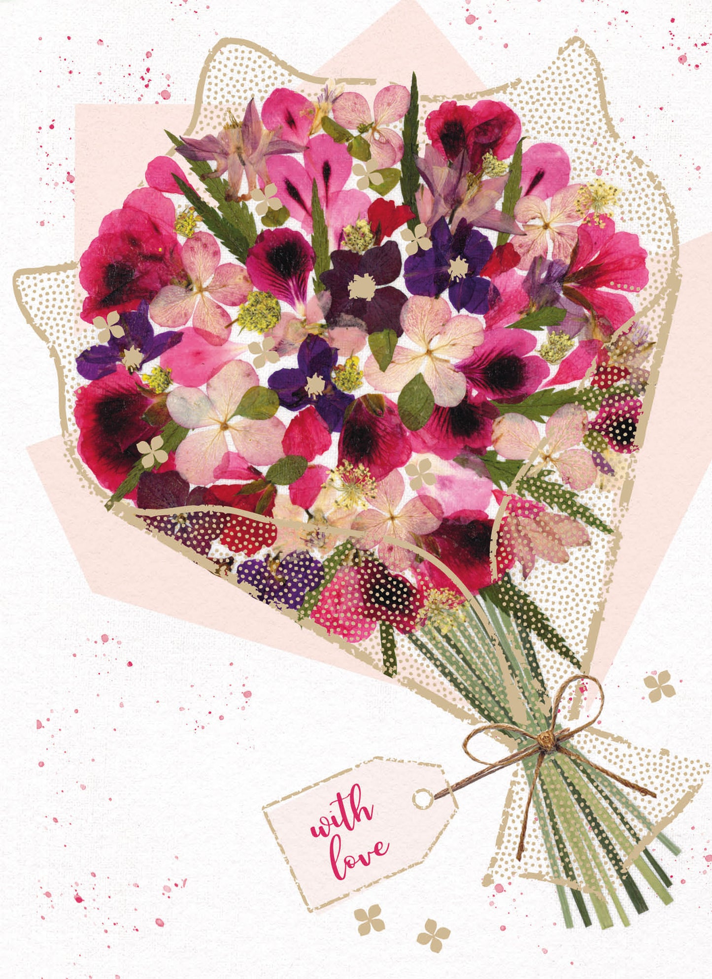 Flower Press Card - Bouquet