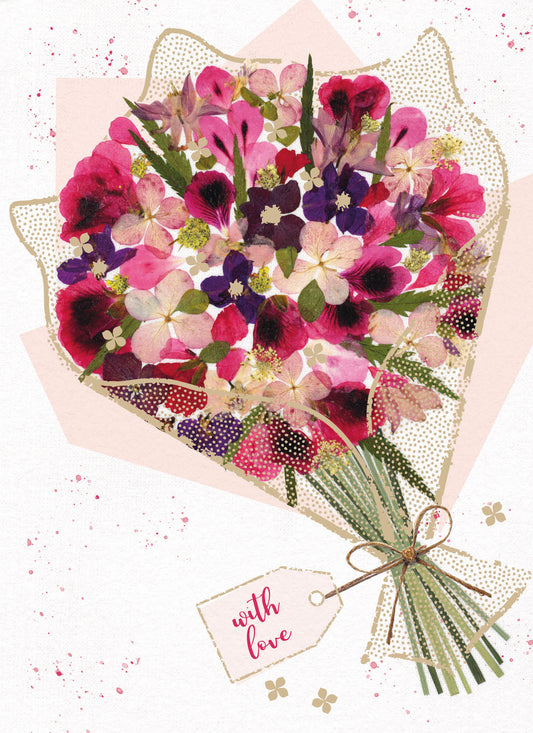Flower Press Card - Bouquet