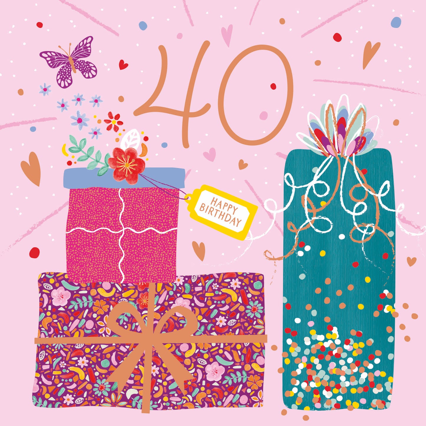 Age To Celebrate Card - 40 - Presents
