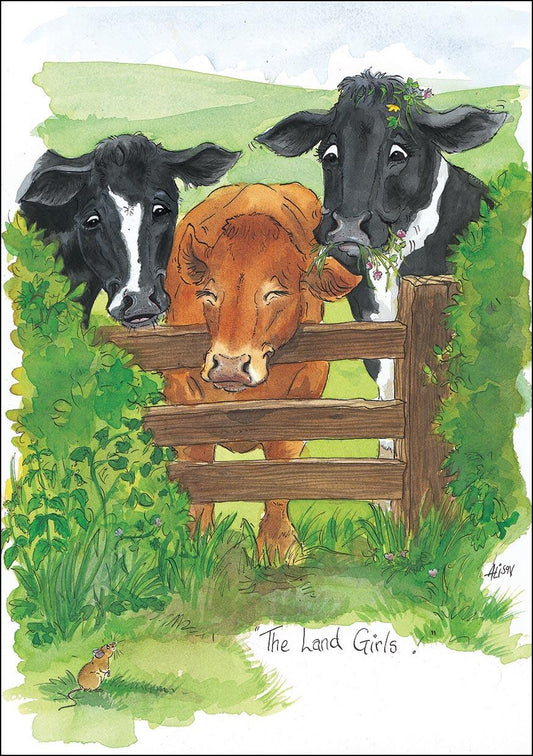 Alisons Animals Card - Land girls (Splimple - 150x210mm)