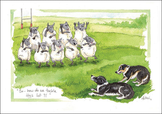 Alison's Animals Card - How do we tackle this lot? (Splimple - 150x210mm)