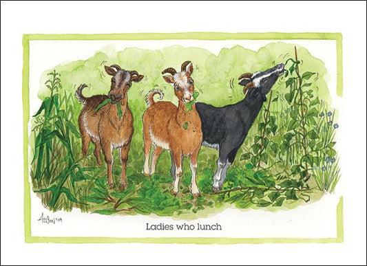 Alison's Animals Card - Ladies who lunch (Splimple - 150x210mm)