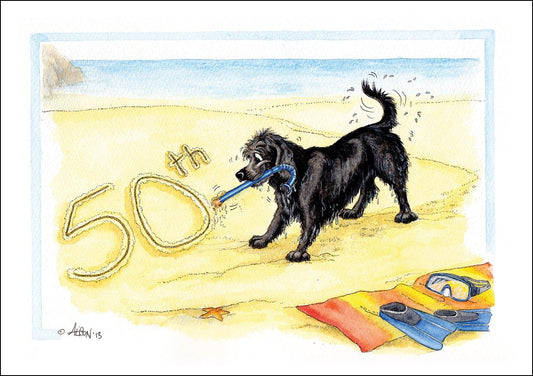 Alison's Animals Card - Happy 50th (Splimple - 150x210mm)