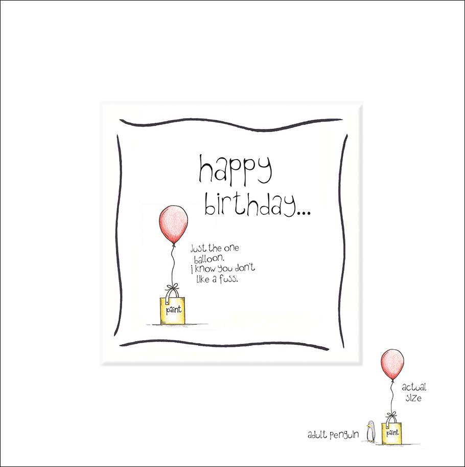 Alec's Cards Card - Just the one balloon (Splimple)