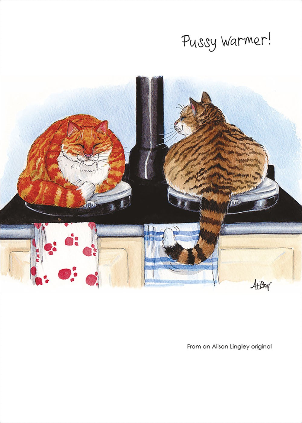 Alisons Animals Card - Pussy Warmer (Splimple - 5X7)