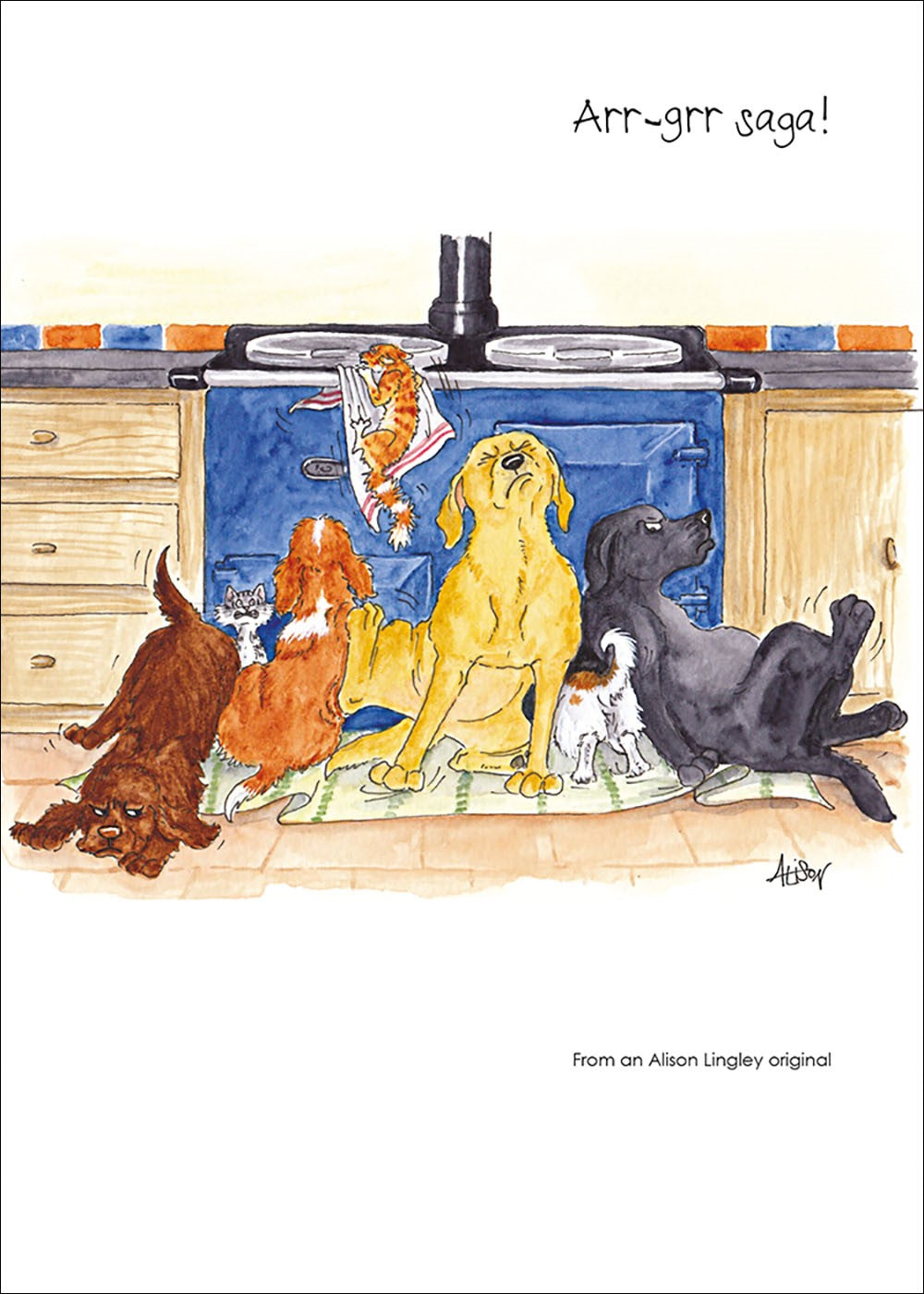 Alisons Animals Card- Aga Saga (Splimple - 5X7)