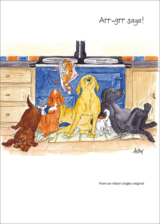 Alisons Animals Card- Aga Saga (Splimple - 5X7)