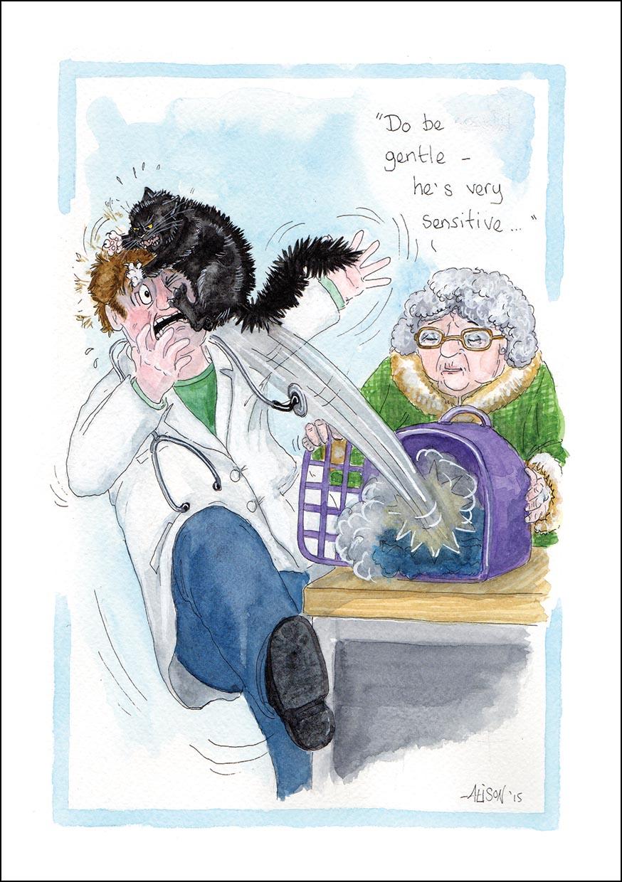 Alison's Animals Card - He's very sensitive (Splimple - 150x210mm)