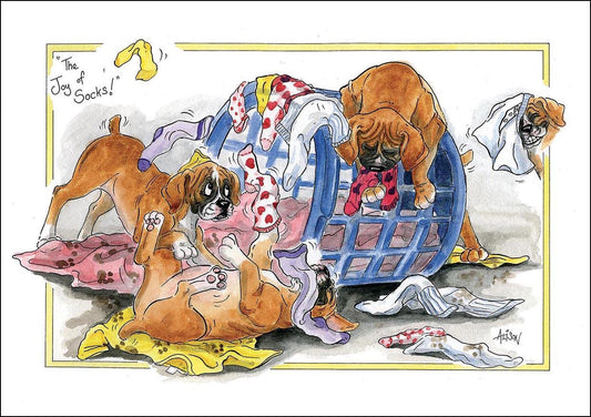 Alison's Animals Card - The joy of socks (Splimple - 150x210mm)