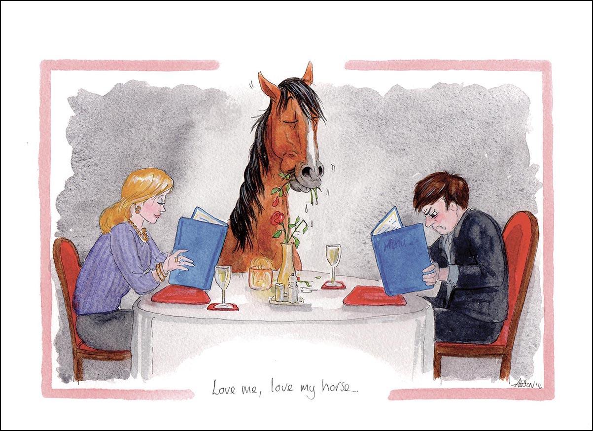 Alison's Animals Card - Love me, love my horse (Splimple - 150x210mm)