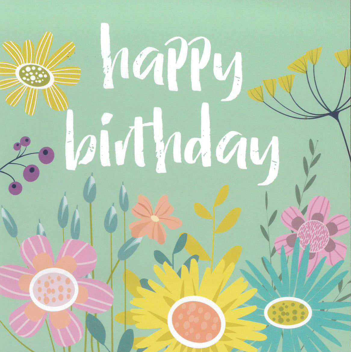 Pink Pig Card Collection - Birthday Green