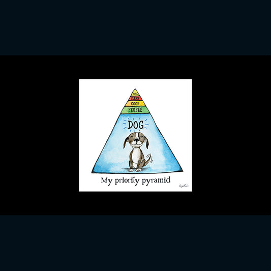 Red and Howling Card - Dog - priority pyramid (Splimple)