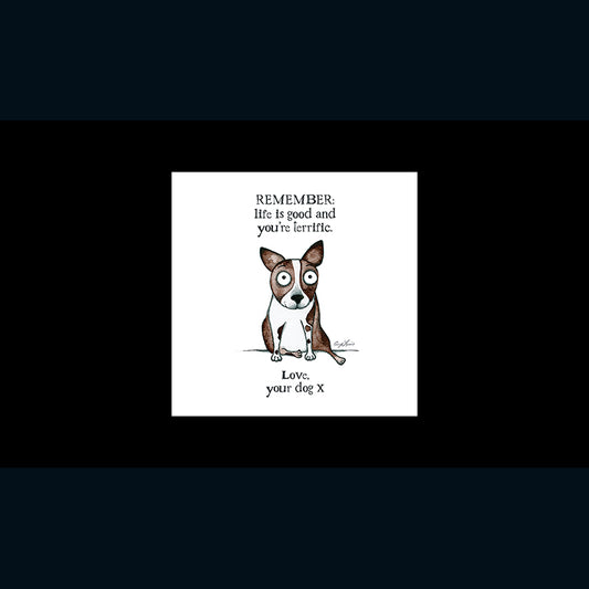 Red and Howling Card - Remember: life is good (Splimple)