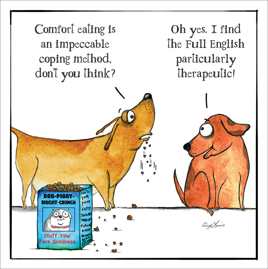 Red and Howling Card - Comfort eating (Splimple)