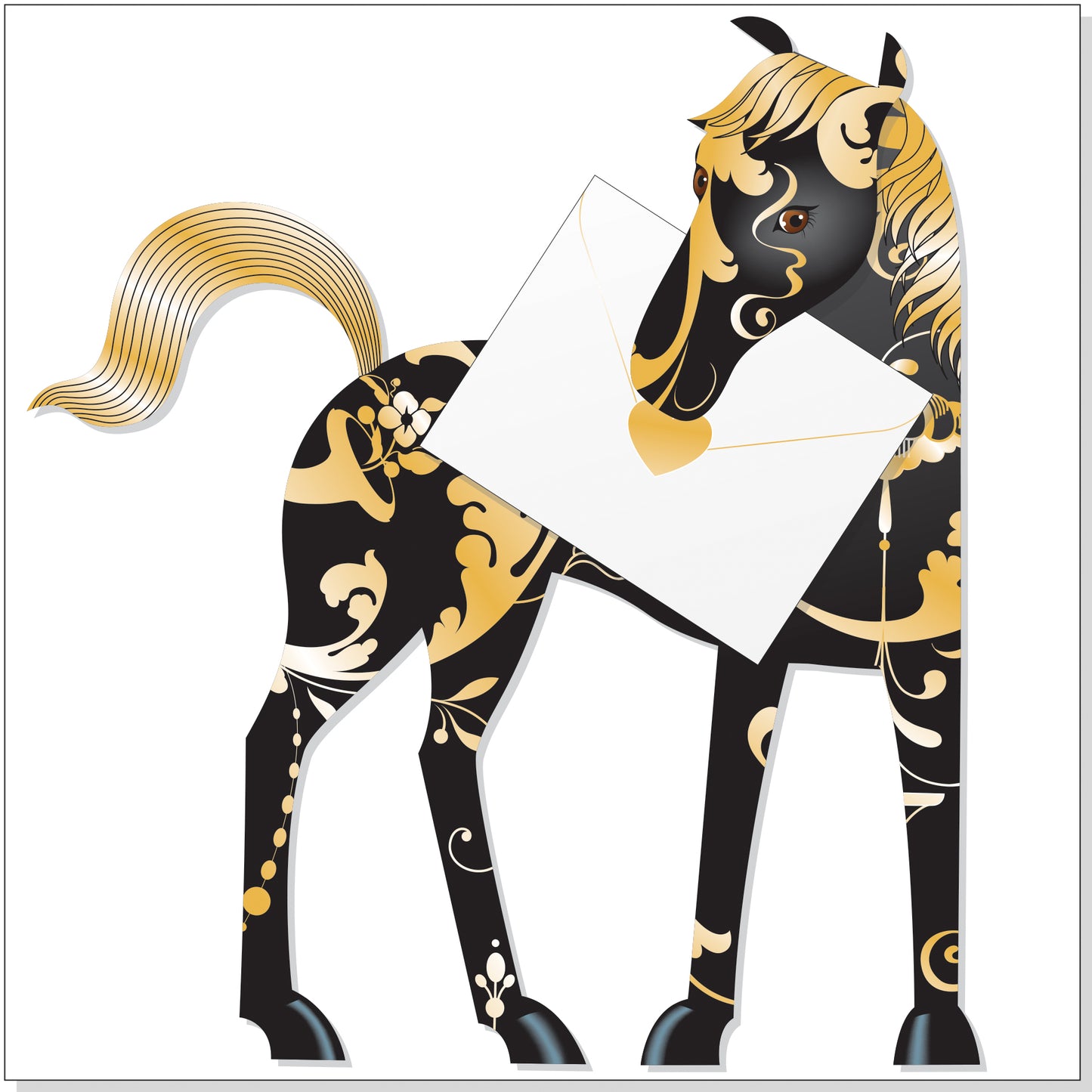 Special Delivery Card Collection - Wildlife - Horse (Midnight)