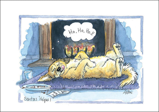 XMAS CARD - Alison's Animals - Santa's Helper (Splimple)