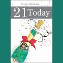 Age To Celebrate Card - 21 Champagne