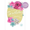 Dinkies Mini Card - Floral Birthday