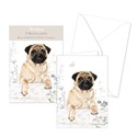 Pollyanna Pickering Stationery - Notecard Pack - Pug