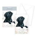 Pollyanna Pickering Stationery - Notecard Pack -Black Labrador