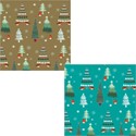 Christmas Wrap & Tags Bumper Pack - Little Trees (10 Sheets & 10 Tags)