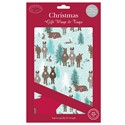 Christmas Wrap & Tags - Donkey & Friends (5 Sheets & 5 Tags)