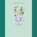 Get Well Soon Card - Vase & Flowers